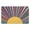 Colorful Sun (54), variant on Boho Chic Bath Mat with Retro Sun Design - Non-Slip for Safety, Half Round, Colorful Water Absorbent Microfiber, Easy Maintenance with Machine Washability, Perfect for Bathroom or Shower, 20x32 inch
