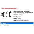 thumbnail image 2 of Lower Timing Cover Gasket Set - Compatible with 2011 - 2016 BMW 550i 2012 2013 2014 2015, 2 of 2