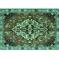 thumbnail image 1 of Ahgly Company Indoor Rectangle Persian Turquoise Blue Traditional Area Rugs, 5' x 8', 1 of 4