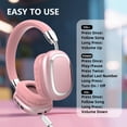 thumbnail image 2 of B35S Wireless Over Ear Headphones, Noise Canceling Bluetooth 5.3 Headphones with Microphones,Hi-Res Audio,48H Playtime,Foldable,Breathable Soft Earpads for iOS/Android/Samsung/PC, 2 of 11