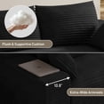 thumbnail image 4 of Wiilayok Corduroy Modular Cloud Couch,108" L Shaped Sectional Sofa Couches with Ottoman,Deep Seater,Comfy Black Sofa for Living Room Bedroom,No Assembly, 4 of 9