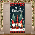 thumbnail image 3 of Decorative Design Merry Christmas Banner Festive Theme Reindeer Santa Claus Wreath Celebration for Holiday Party Indoor Decoration Event Celebration, 3 of 9