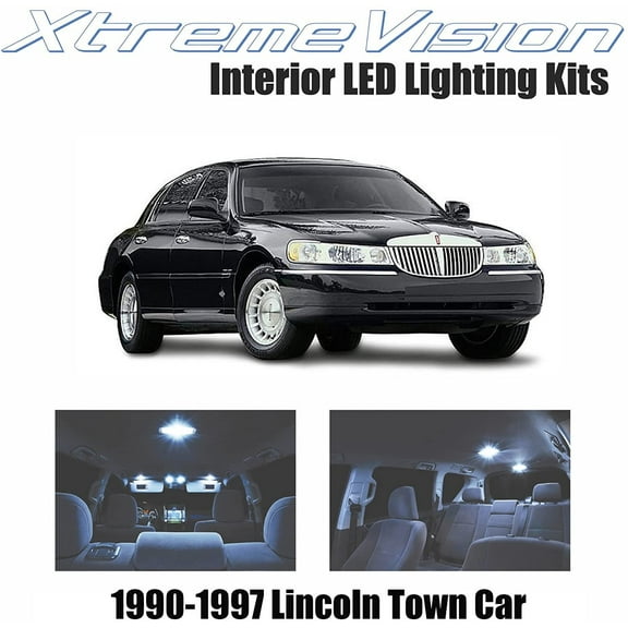 XtremeVision Interior LED for Lincoln Town Car 1990-1997 10 Pieces Cool White Interior LED Kit   Installation Tool
