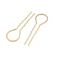 thumbnail image 1 of EeaseMX Pinzas para el cabello onduladas en forma de U de 10 piezas en forma de U Bobby Pin Stick para mujeres y niñas (dorado), 1 of 7