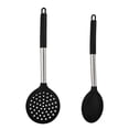 thumbnail image 1 of Utensilios de cocina resistentes al calor, juego de utensilios de silicona inoxidable para utensilios de cocina antiadherentes, aptos para lavavajillas, 1 of 5