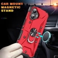 thumbnail image 2 of Case for iPhone 16 Plus,Military Grade Drop Full-Body Shockproof Protective Built in 360° Rotate Magnetic Kickstand Ring Holder Phone Case for iPhone 16 Plus,6.7 Inch 2024 (Red), 2 of 18