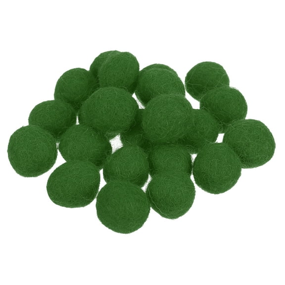 Uxcell Wool Felt Balls Beads Wool Felting Pom 1.5cm 15mm Army Green for Home Crafts Handcrafts Project DIY Pack of 20