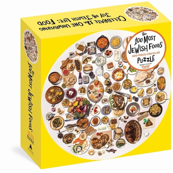 Artisan Puzzle: The 100 Most Jewish Foods: 500-Piece Circular Puzzle (Jigsaw)