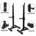 thumbnail image 4 of ZENY Pair of Adjustable Barbell Rack Stand Squat Bench Press Home GYM Weightlifting Fitness Exercise, 4 of 15