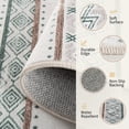 thumbnail image 5 of KoshiMe Area Rugs 6'x9', Low Pile Non-Slip Washable Rug for Living Room, Soft Boho Moroccan Neutral Geometric Indoor Rug for Bedroom Dining Room Office, Green, 5 of 9
