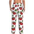 thumbnail image 3 of Xecao Hand Drawn Strawberry Men's Straight Lounge Pajama Pants: The Ultimate in Comfortable Sleepwear, 3 of 9