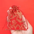 thumbnail image 3 of KAKOWELY Drawstring Bag 12pcs Embroidered Drawstring Bag Small Gift Bag Jewelry Pouch Wedding Candy Bag5.51"X3.94"X0.04", 3 of 5