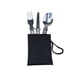 thumbnail image 1 of Juego de utensilios 3 en 1 Yuarrent Vajilla de acero inoxidable con bolsa de almacenamiento OD029759-01, 1 of 6