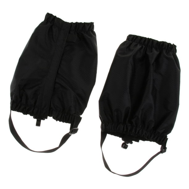 Polainas para piernas - Protección para piernas en nieve baja - Calzado impermeable y ajustable Negro