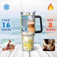 thumbnail image 2 of Daisy 40oz Stainless Steel Vacuum Insulated Tumbler with Lid and Straw for Water Iced Tea Coffee Smoothie and More, 2 of 6