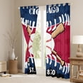 thumbnail image 3 of Homewish Boys Baseball Game Curtains Pack of 2 (42x84 Each),Chicago Silhouette Curtains Blackout,Sport Theme Bedroom Curtains For Boys Kids,Ultra Soft Home Decor, 3 of 6