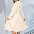 thumbnail image 6 of Plus Size Robe for Women Fleece Loungewear Oversized Warm Women's Robes Bath Womens Bathrobe White, 6 of 9