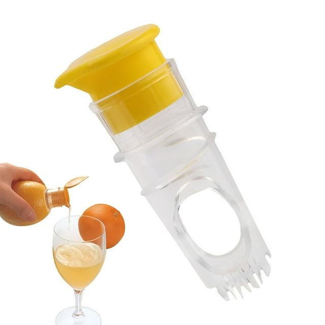 HUASHENG Juicer Hand Manual Juicer Squeezer Screw Top Orange Container Juicers And Pourer For Home Kitchen Compact Juice Extractor With Lid & Buil