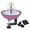 Purple, variant on Solar Cascade Hanging Bird Bath Fountain Solar Powered Birdbath Water Fountain Pumps Dispenser Outdoors Decor Hummingbird Bath Shower Bowl Kit