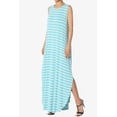 thumbnail image 3 of TheMogan Women's PLUS Sleeveless Loose Striped Curved Slit Hem Long Maxi Dress, 3 of 6