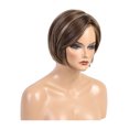 thumbnail image 2 of Pelucas punk rubias marrones rectas y encantadoras de las mujeres cortas elegantes encantadoras de 10 '' para el Sunnimix pelucas de mujer de cabello humano corto, 2 of 8