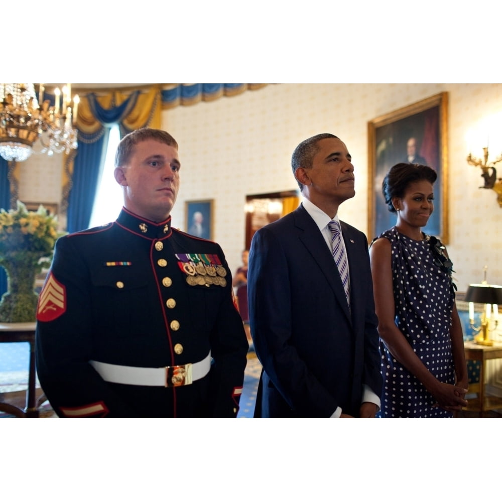 President Barack And Michelle Obama With Dakota Meyer Before Medal Of Honor Presentation Ceremony. Sept. 15 History (
