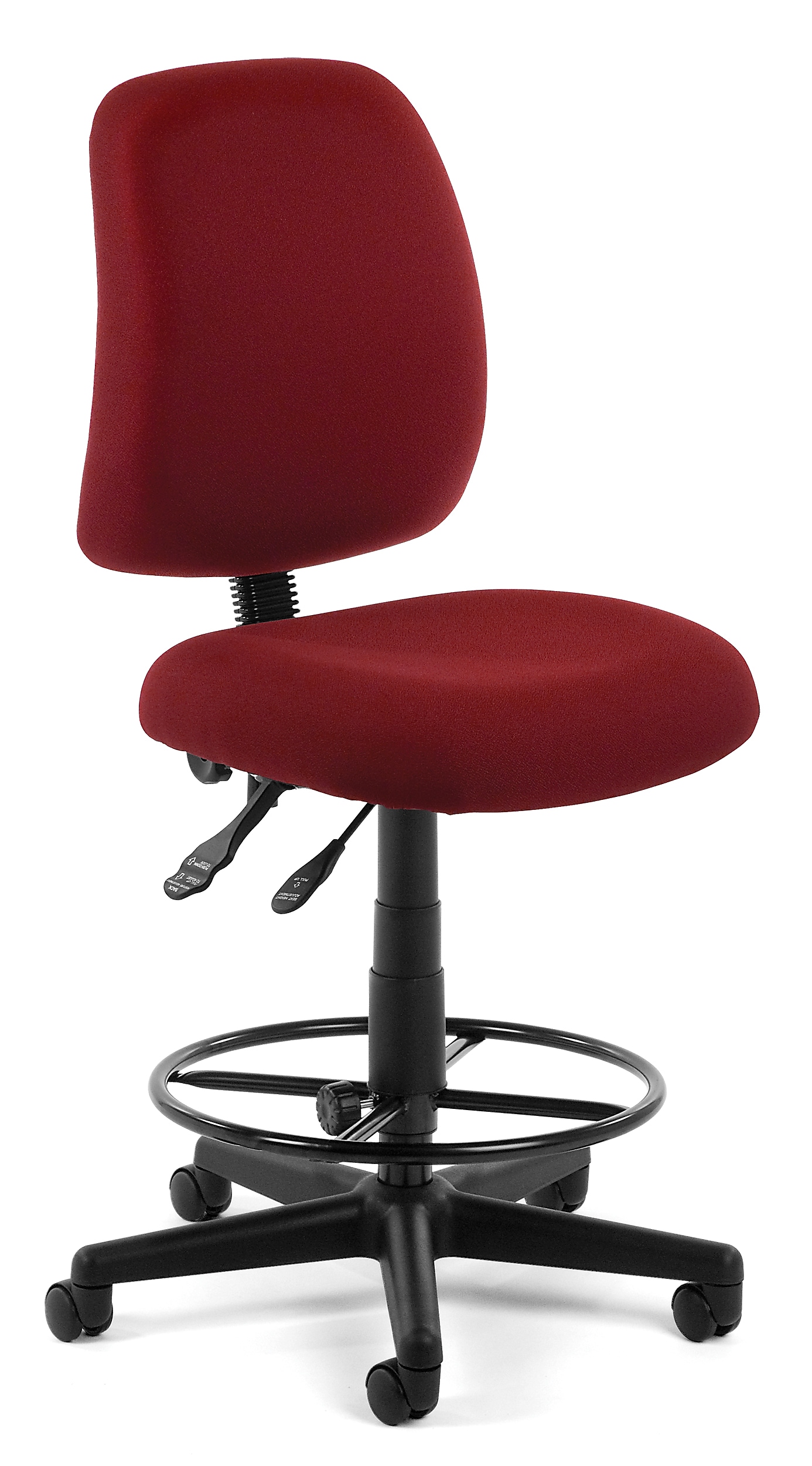 OFM Posture Task Drafting Chair with Drafting Kit in Wine