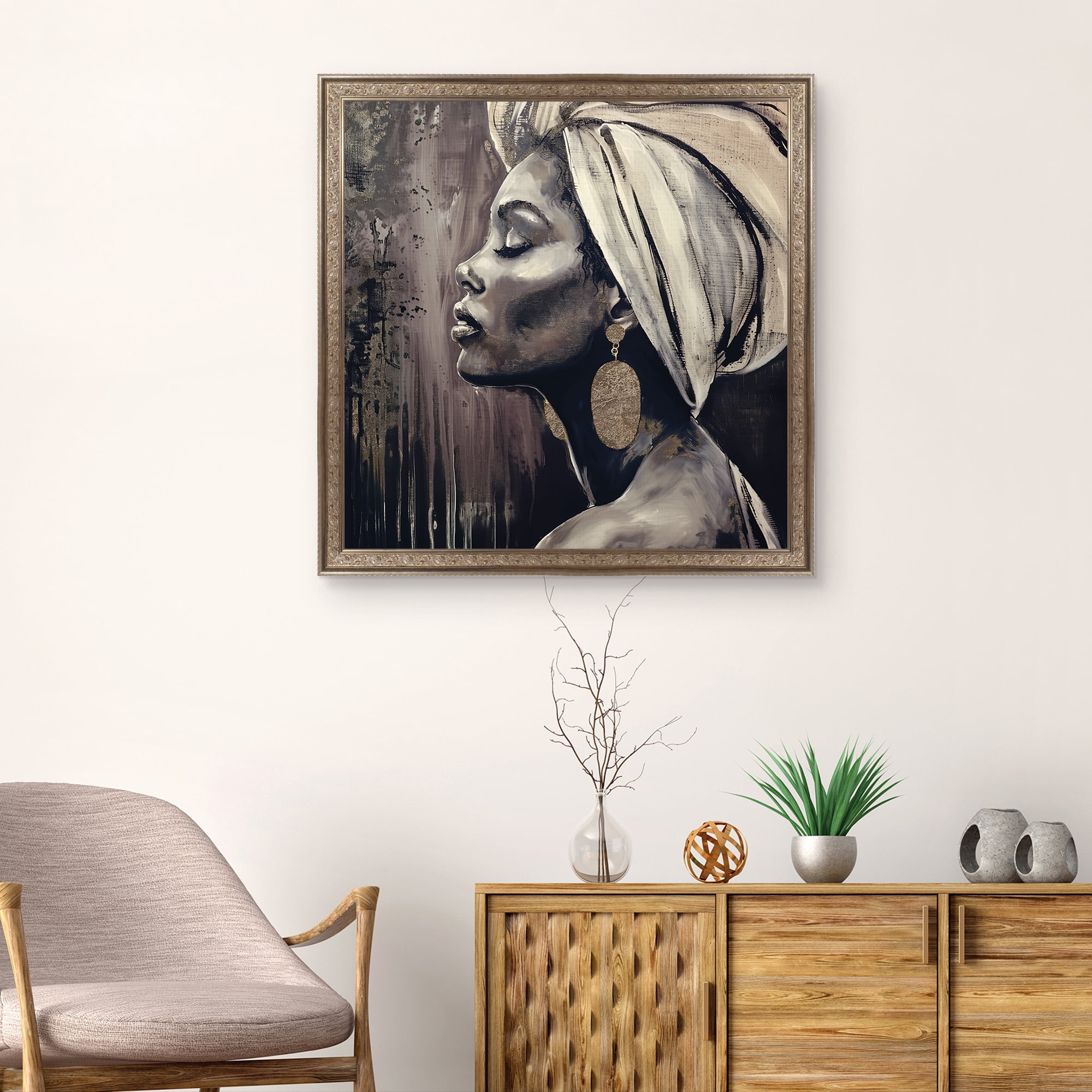 Meditation III Framed Canvas
