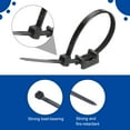 thumbnail image 5 of Uxcell 10Pcs Magnetic Zip Tie Mount Adjustable Cable Tie Holder with 8" Cable Zip Ties,Pale Black, 5 of 6