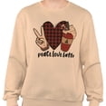 thumbnail image 2 of Peace Love Latte Sweatshirt Unisex Large Sand, 2 of 5