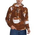 thumbnail image 2 of Rateoe Sloths Need More Coffee Pattern Mens Hoodie, Pullover Hooded Sweatshirt, Kangaroo Pocket Hoodie Ideal for Daily Wear, Travel and Home-XX-Large, 2 of 7