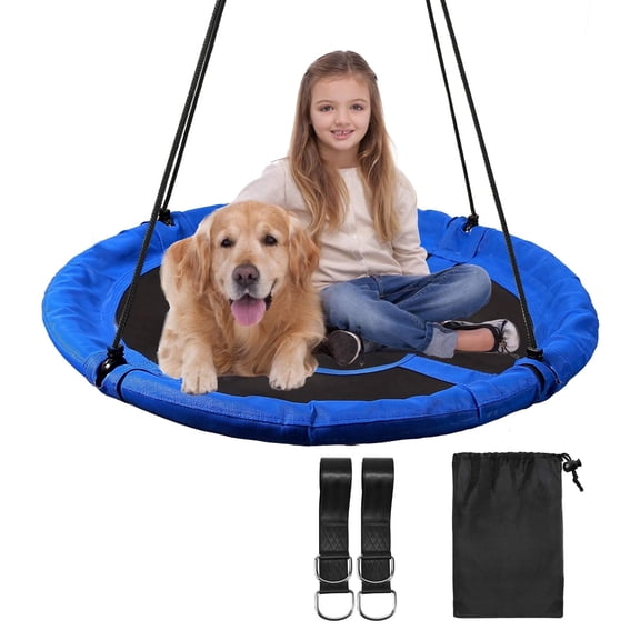 RedSwing 43" Flying Saucer Swing – Heavy-Duty Outdoor Round Tire Swing for Kids, 500 lbs Capacity, Blue