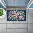 thumbnail image 4 of Merry Christmas & Greenery Printed Outdoor Door Mat, design by Heather McLaughlin, 18"x30", 4 of 8