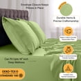 thumbnail image 5 of Lux Decor Collection Twin XL Size 4 Piece Sheets Set - Microfiber Deep Pocket Bed Sheets & Pillowcases - Green, 5 of 11