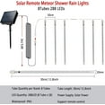 thumbnail image 5 of Solar Led Meteor Shower Light with Remote Control 30cm 8 Tube 288 LEDs Waterproof Hanging Snowfall LED Lights Hanging Falling Rain Lights for Wedding Christmas Garden Tree Home, 5 of 7