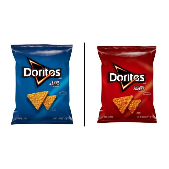 Doritos Cool Ranch Tortilla Chips 2.75 oz & Doritos Nacho Cheese Tortilla Chips 2.75 oz