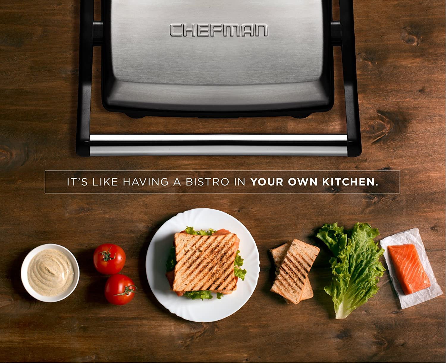 Multifunctional 180° Grill + Panini Press (2-Slice) – Chefman