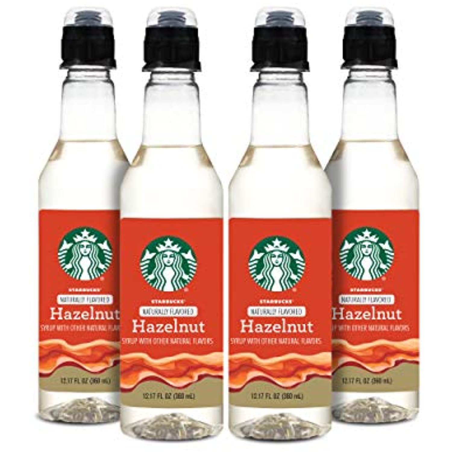 Starbucks Naturally Flavored Coffee Syrup, Hazelnut, Pack Of 4