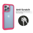 thumbnail image 6 of iPhone 14 Pro Case, Case Cover for 2022 iPhone 14 Pro, Njjex Hard Plastic Full-Body Rugged Transparent Clear Back Bumper Case Cover for Apple iPhone 14 Pro - Hot Pink, 6 of 7