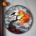 thumbnail image 3 of TIELUTT Halloween Withered Trees Acrylic Doors Windows Wall Hanging Star Ornament Set Clear Bead String Painted Stained Glass Window Couples First Christmas Ornament Decorative Beads Garland Glass, 3 of 4