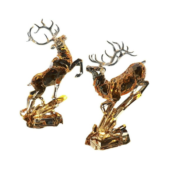 Icy Giftware LED Lighted Leaping Reindeer Christmas Figurine Decorations - 13.5" - Set of 2
