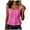 Hot Pink-2gzOG, variant on Womens Square Neck Ruffle Sleeve Sleeveless Button Blouse Casual Design Top XXL