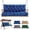 Dark Blue, variant on Porch Swing Cushions 60 Inch,Waterproof Patio 2 3 Seater Replacement for Outdoor Furniture with Backrest&Strap,Thick 4" Swing Seat Cushion for Loveseat Garden Glider Bench Lawn Backyard,60X40 Inch