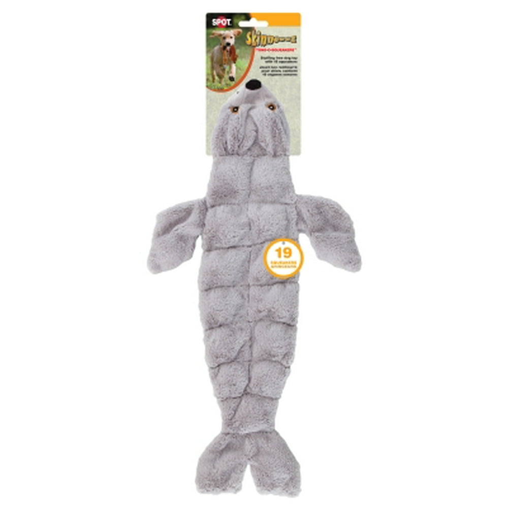 SPOT Skinneeez TonsOSqueaker Plush Seal Dog Toy, 21"