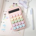 thumbnail image 6 of OIUR 10 Digits Calculator with Big Button 15-Degree Tilt Design LCD Display Mechanical Switch Portable Aesthetic Calculator, 6 of 7
