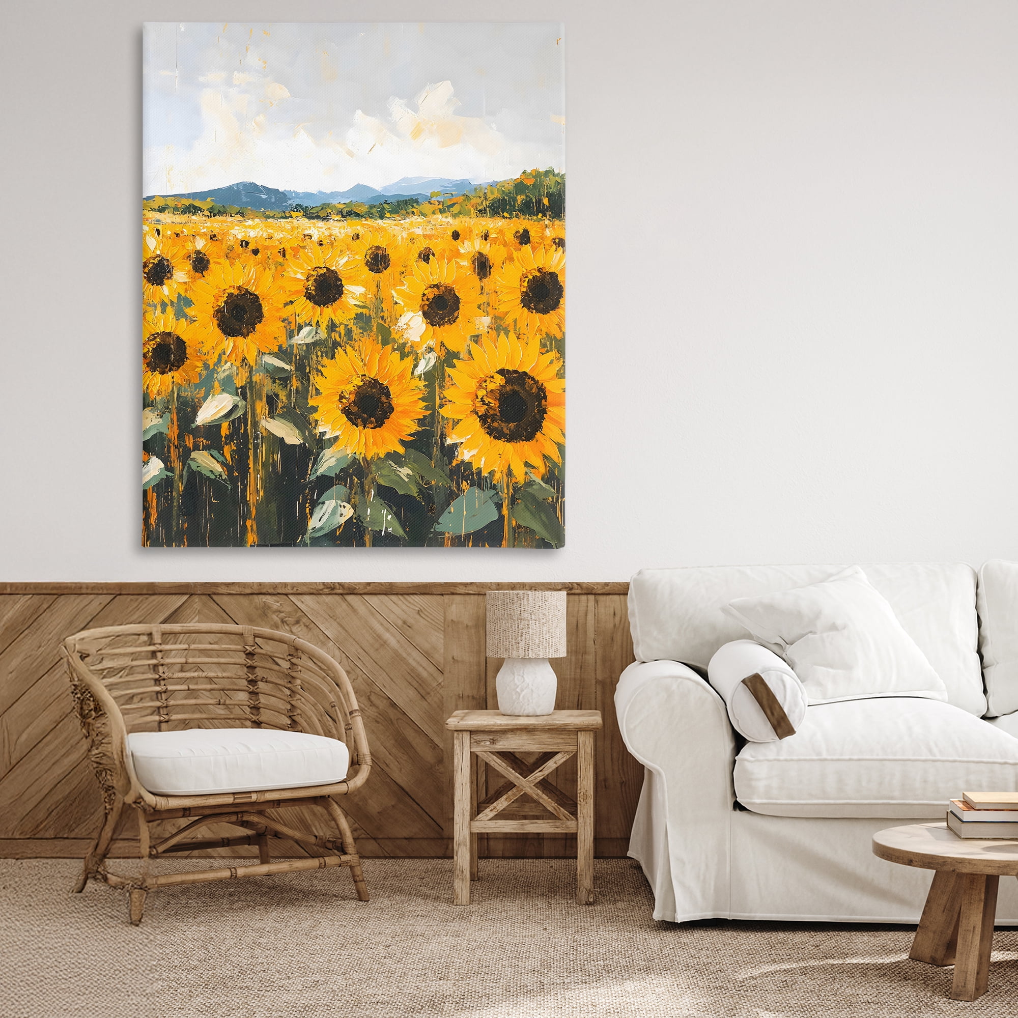Stupell Industries Beautiful Sunflowers in Field Canvas Wall Art, design by Creative Studio