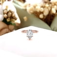 thumbnail image 2 of Auory Dainty Rose Gold Plated Solitaire Moissanite Ring for Girlfriend, 2 of 10