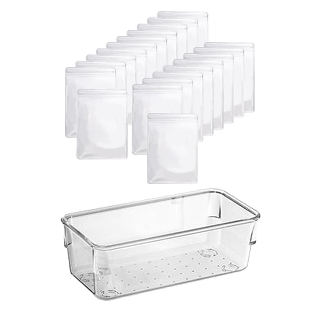 Bolsa de plástico transparente para guardar joyas, ideal para viajes. 20x Bolsas S+Caja Larga