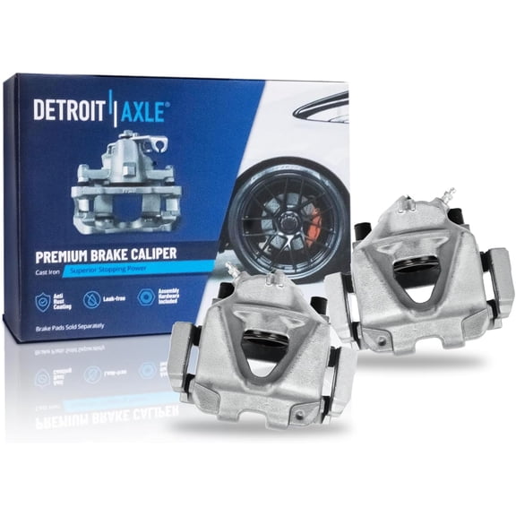 Detroit Axle - Front Brake Calipers w/Brackets Replacement for BMW 328xi X1 323i 328i xDrive - 2pc Set