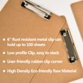 thumbnail image 3 of Clipboard Hapi Hapi, paquete de 20 unidades, A4, madera, 23 x 32 cm, color marrón, 3 of 7